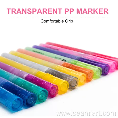permanent glitter color acrylic marker marcadores